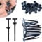 Nylon Universal Cable Tie Buckle, 120pcs Heavy-Duty Self-Locking UV-Resistant Wire Nylon Zip Tie Holders, Universal Push Mount Zip Tie Holders, Bumper Retainer Clips, Car Plastic Rivet Fasteners 10pcs