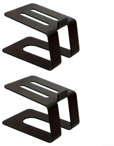 Niceminiwall Adjustable Desktop Speaker Stands Pair - Height Adjustable Studio Monitor Speaker Stands with Anti-Vibration Pads, Metal Frame for Home Studio Audio HiFi Monitors