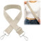Verstellbarer Schultergurt Taschengurt 3.8cm Breit Schulterriemen, Beige Taschengurte zum Wechseln mit Silber Karabiner, Taschenband Schulterriemen Tragegurt für Handtaschen Damen