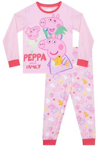 Peppa Pig Pjs, Peppa, George And Evie Girls Pyjamas, Long Sleeve Kids Pjs, Girls' Pyjama Sets, Ages 18 Months To 8 Years