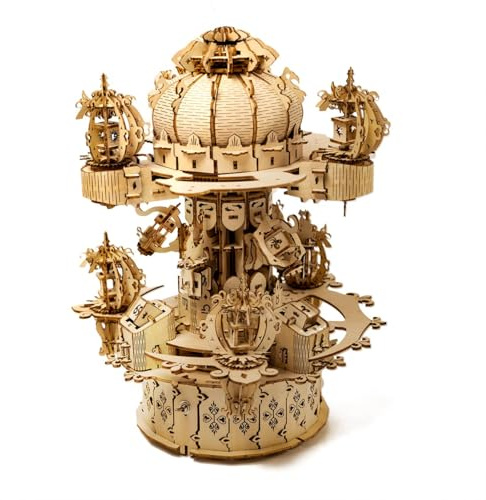 3D Holzpuzzle Schloss, Steampunk Tierkreiszeichen Sternbild Dynamische Himmelsburg Sternkarte DIY Baukasten, Kreative Handarbeit Schreibtisch Dekoration sammelbar Puzzle Geschenk (680PCS)