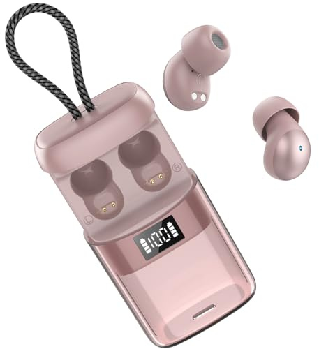 WXQZXO Mini Auriculares para Dormir Bluetooth 6.0 y aplicación, Ruido Blanco Integrado para Dormir, Rosa Dorado