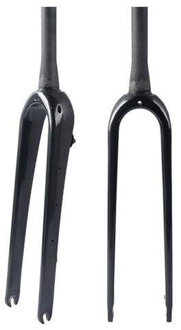 Forcella Rigida in Fibra di Carbonio Gravel 700C per Bici da Strada Attacco QR 9 * 100mm 1-1/8 286mm Tubo Dritto/Conico Forcella Anteriore per Pneumatici 55C Freno A Disco