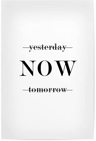 artboxONE Poster 30x20 cm Typografie Yesterday/Now/Tomorrow - Bild Yesterday Heute jetzt