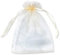 PLECUPE 100 Stück Organzasäckchen 10x15 cm, Organzabeutel Tunnelzug Hochzeit Säckchen, Schmuckbeutel Klein Geschenkbeutel für Geschenke Schmuckaufbewahrung Verpacken - Beige