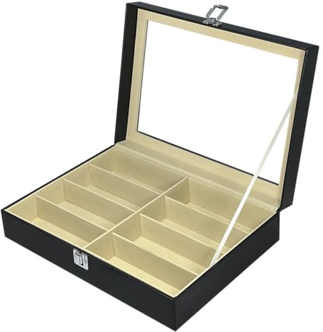 Maestrorelojero Vitrine pour 8 verres. PU noir