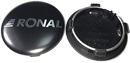 1x Original Ronal 64mm Nabendeckel Nabenkappe Schwarz Matt Center Cap Deckel Felgendeckel