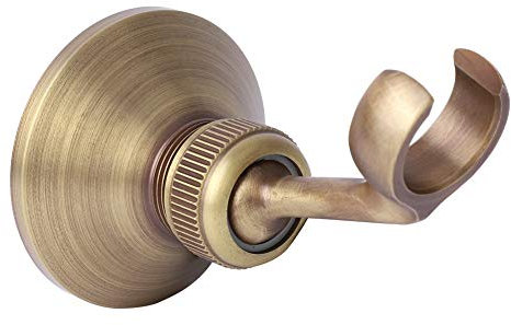 Nikou Set Doccia in Ottone Antico, 1 Pack Regolabile Supporto per Base per soffione Doccia per Accessori da Bagno Domestici