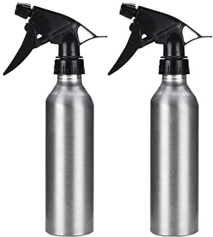 Beaupretty 2pcs Aluminium Alloy Empty Spray Bottles Trigger Water Sprayers Multipurpose Refillable Liquid Containers for Water Cleaning Products Essential Oil 250ml (Silver)