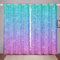 Mädchenvorhang für Schlafzimmer, bunt, glitzernd, türkis, blaugrün, Pastellfarben, stilvolle Damen-Vorhänge, B 46 x L 54 cm