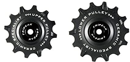 TRiPEAK 12T + 14T Shimano übergroßes Keramik/Stahllager Stützrad Riemenscheiben-Set für 11-Gang Shimano Dura Ace/Ultegra 91xx/R80xx/R70xx Road Cyclocross Gravel Schaltwerk