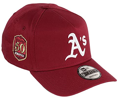 New Era Oakland Athletics MLB Red 9Forty A-Frame Adjustable Cap - One-Size