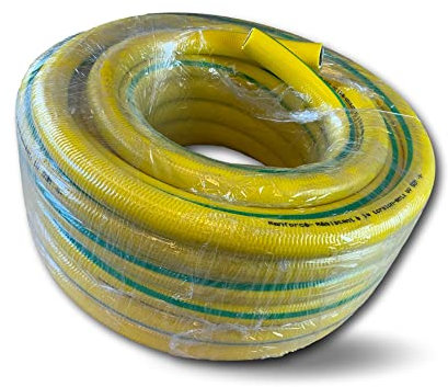 Tuyau d'arrosage D 25mm Lg 25m | Souple et résistant 4 couches (3 PVC + 1 fibre textile) | 500g / m | résiste UV température (-20 + 30° C) | Jardin bateau terrasse | Kibros JTUYJ2525