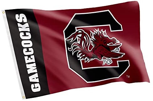 Desert Cactus University of South Carolina Flagge, 100 % Polyester, für drinnen und draußen, 91 x 152 cm (Teamname)