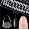 Gelike ec Capsule Americaine Ongle Gel, PMMA Faux Ongles XXS Amande 240 Pièces 12 Tailles, Soft Capsule Pose Americaine Ongle Transparente en Résine