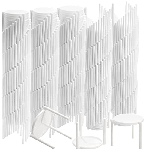 ZEAYEA 600 Pcs Pizza Saver Stand, Plastic Tabletop Tripod Stack for Disposable White Pizza Containers, Catering Boxes and Food Take Out