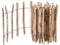KADAX Cloture a Piquets en Bois de Noisetier pour Jardin, Ganivelle Naturelle et Durable pour Delimitation de l'Espace Exterieur (7-9 cm, 60 x 500 cm)