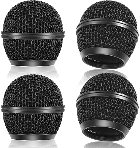 Facmogu 4PCS SM58 Mic Grill Replacement, Microphone Ball Head Mesh Grill