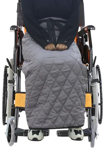 ZCYX Decke für Rollstuhl, Winter Winddichte Rollstuhl Decke Kniedecke für Erwachsen, Verdickter Plüsch Kniedecke Beindecke Erwachsene Decke für Rollstuhlfahrer (Grau)