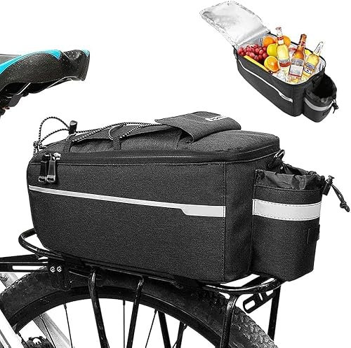 Pyuyan Multifonction Sacoche Porte Bagage Vélo, Sacoche Porte Bagages De Vélo, Sac Coffre De Vélo, Sacoche Coffre Siège Arrière Bicyclette Convient à la Plupart des vélos, Volume élevé