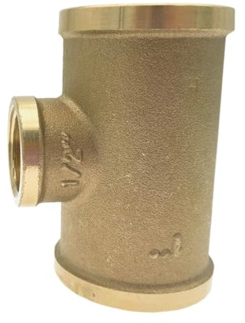 Raccord Té réduit à visser femelle laiton Ø 1 x 1/2 x 1 - à l'unité | Crée une dérivation avec réduction de diamètre pour raccorder trois conduites sur votre réseau de plomberie.