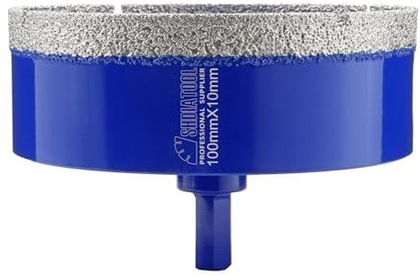 SHDIATOOL Diamond Drill Core Bits 100mm Triangle Shank Hole Saw Cutter for Porcelain Tile Marble Ceramic Granite