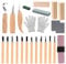 Galerie SV 24 Pezzi Kit Intaglio Legno Strumenti Per Intaglio Del Legno,Kit Intaglio Legno Professionale Kit Intaglio Legno Professionale per Principianti e Professionisti