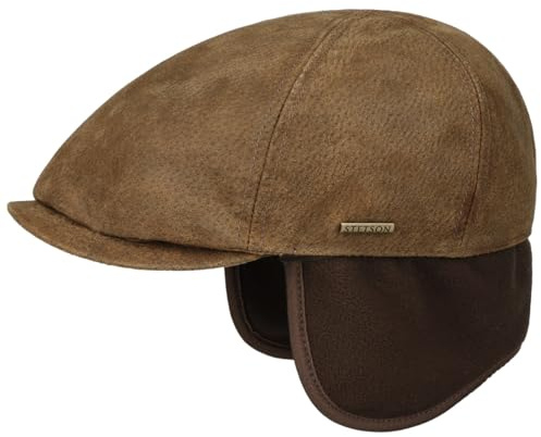 Stetson Pigskin Flatcap mit Ohrenklappen Herren Herbst Winter