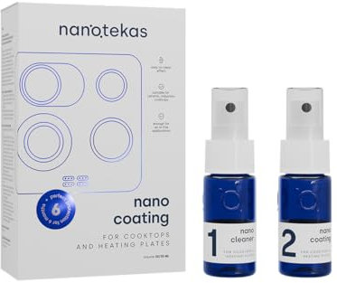 Kit de revestimiento de cerámica para tapas de cocina y placas de calefacción, protección de superficie a prueba de vida para electrodomésticos de vidrio y acero inoxidable, repelente de manchas y