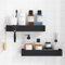 Kitsure 2 Pack Rustproof Shower Caddy - 2 Shelves, Drill-Free & Quick-Dry Shower Organizer, Rustproof Bathroom Shelves with 4 Hooks, X-Large, Black