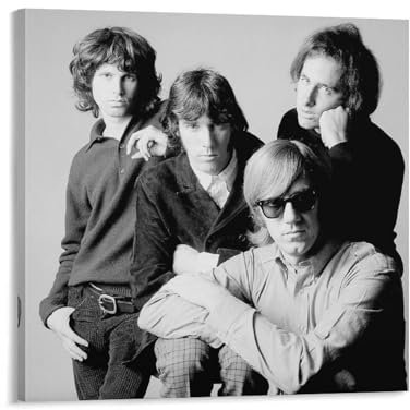 KPOKAHT Jim Morrison Kunstdruck auf Leinwand, Motiv: Die Türen, 50 x 50 cm
