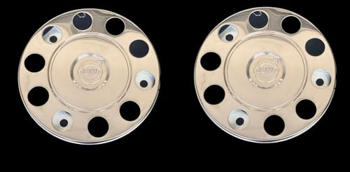 2x 22,5 Edelstahl Rad Außenverkleidung Abdeckungen 10 Stollen Universal für LKW LKW Scania Ford Volvo DAF (Volvo)