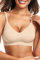 Vertvie Seamless Bras for Women Non Wired Comfort Wireless Push Up Bra Soft Support Full Coverage Everyday Bra Padded Zero Feel Bralettes (Sand Color,L)
