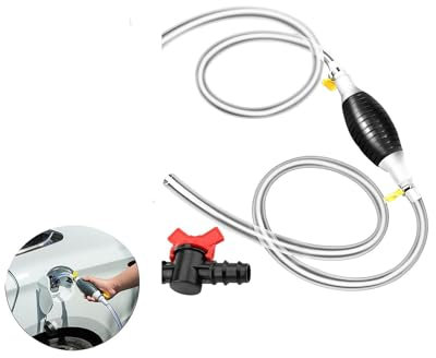 MaoNativey Pompa a sifone Manuale Tubo Flessibile da 1,5 m (5 Piedi) - Multiuso Benzina/Diesel/Acqua, Trasferimento di Carburante per Auto, Acquario e Emergenza