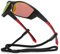Suertree Polarisiert Sportbrille Sonnenbrille Herren Damen, Schnelle Brille, Winddichte Fahrradbrille UV400, Reitsonnenbrille Outdoor Sports Sonnenbrille, schwarz+rot