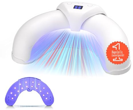 2025 6.0 Nagelpilz Lasergerät【Intelligentes 3 Zeit- 30s/60s/99s】【Duale Wellenlängentechnologie - 470nm Blau & 905nm Infrarot】Ultraportables Faltdesign(White) Antimykotischer Laser