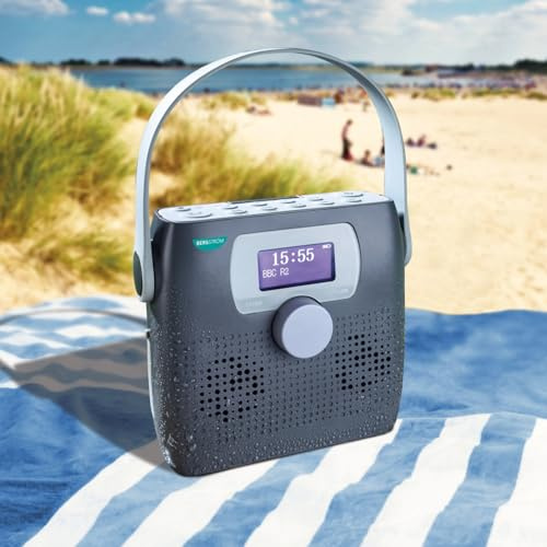 3 PAGEN® mobiler CD-Player mit Radio-Funktion – ideal für Reisen & unterwegs – kompakte Maße – als Bluetooth-Lautsprecher nutzbar – Akkulaufzeit von max. 5 Stunden - spritzwassergeschützt
