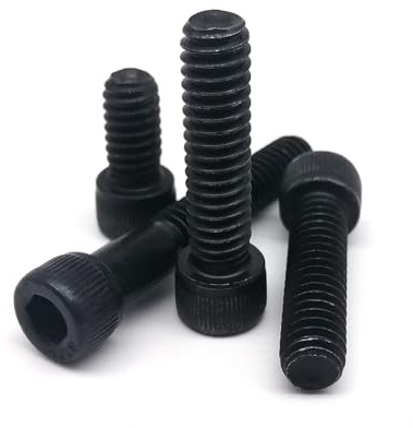 Manoud 10 Stück UNC 1/4-20 * 3/8 Zoll bis 4 Zoll Standard-Grobgewinde, Schwarze Sechskant-Innensechskantschraube aus legiertem Stahl der Güteklasse 12.9(4 inch)