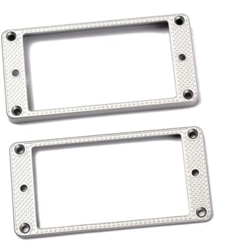 STOBAZA Gebogener Metallrahmen Silber R 1 mit 8 Schrauben Montage Ringen für Gitarren Tonabnehmer Hals und Steg Robustes Zubehör Ersatzteile