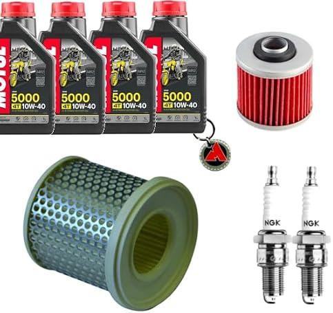 Kit Tagliando con Olio 5000 10w40 Filtri E Candele Compatibile con XV535 XV 535 Virago 1986 1987 1988 1989 1990 1991 1992 1993 1994 1995 1996 1997 19981999 2000 2001 2002 2003