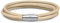 CHAMOON® Lederarmband Damen Beige - Armband Damen Leder Wickelarmband Damen Personalisiertes Armband Leder Damen, Charm Armband Frauen M 19,00 cm