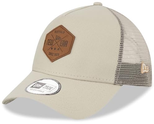 New Era Heritage Patch Beige Verstellbare A-Frame Trucker Cap - One-Size