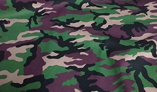 StoffBook BUNT CAMOUFLAGE BAUMWOLLSTOFF BAUMWOLLE ARMEE STOFF STOFFE, E184 (Bunt)