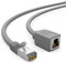 HB-DIGITAL Rallonge de câble patch de 5 m Cat.7 RJ45 mâle et femelle - Gris - Extension Ethernet, LAN et connecteur de câbles réseau 10 Gbit/s - Câble brut S/FTP sans halogène PIMF 600 MHz Cat7 Cat6a