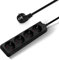 Aigostar-Steckdosenleiste 4-fach Kabel 3m 16A 3680W,Kindersicherung, Büro, Reisen-Schwarz