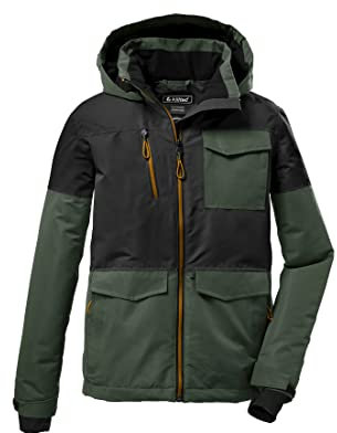 Killtec Jungen Outdoorjacke Funktionsjacke mit Kapuze und Schneefang KOW 29 BYS SKI Jckt wasserdicht, Winddicht, atmungsaktiv 00200-schwarz 164