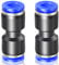 ERGAOBOY 2 Pcs 10MM Tube OD Straight Push to Connect Fittings, Blue Pneumatic Push Lock (PU10)
