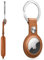 Bot tleBeat,1 étui en cuir synthétique pour Apple AirTags,Porte-clé AirTag,Porte-clés AirTag pour localiser les clés, chien,Couverture pour traceur GPS pour animaux domestiques (Marron)