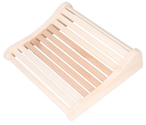 Yuecoom Wooden Pillow, Sauna Pillow Relieving Pain Convenient Practical Relaxing Comfortable Ergonomic Design Wooden Back Bolster