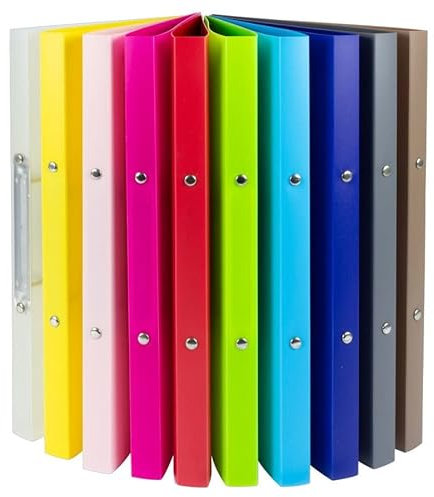 Stylex 41060 Ringbuch, Material Polypropylen, Farbig Sortiert, 17 mm Ringdurchmesser, DIN A4